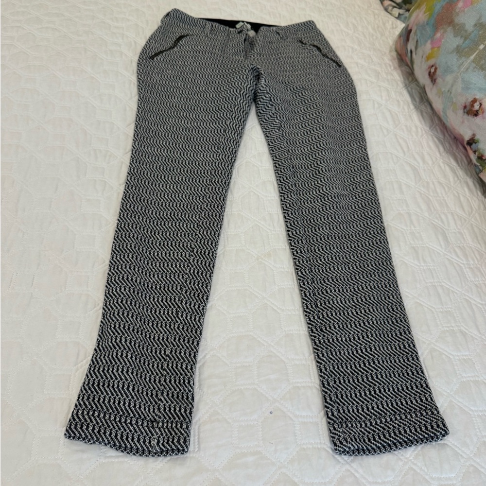 Saturday Sunday Black and White Patterned Joggers